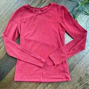 Twik Womens Red Organic Cotton Long Sleeve Shirt Casual Soft Holiday Extra Small
